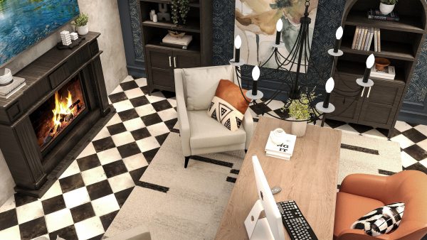 Claire's Refined Transitional Home Office - Image 3