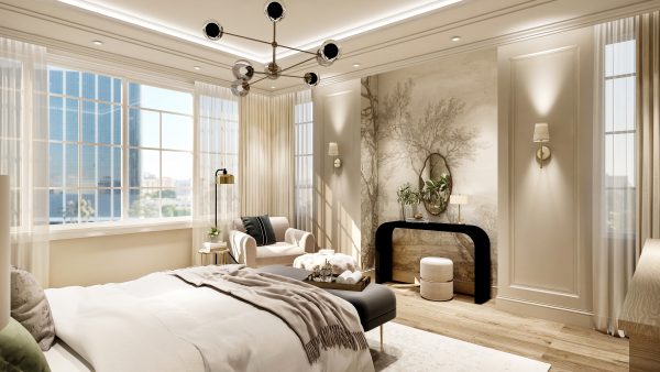 Emily & Ethan's Timeless Transitional Bedroom Haven - Image 3