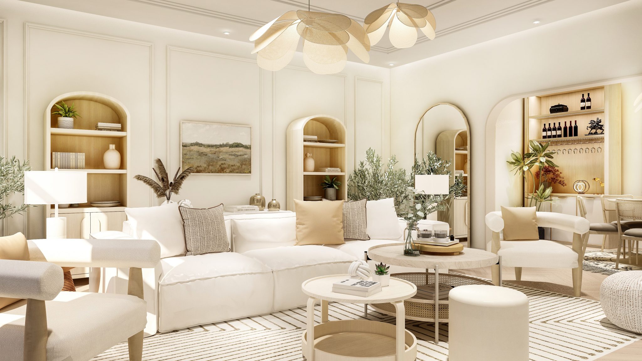 Ingrid's Scandinavian Family Oasis Living Room - Mondan & Co Interiors