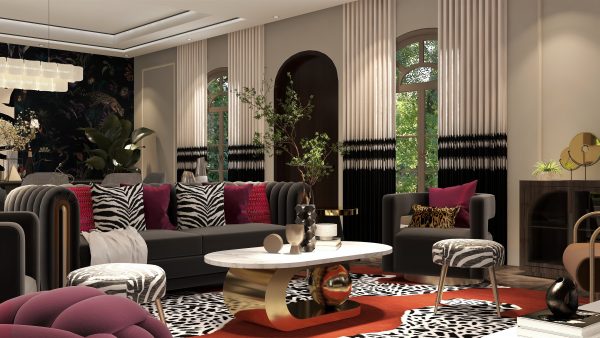 Sandra's Bold Animal Print Living Room - Image 2