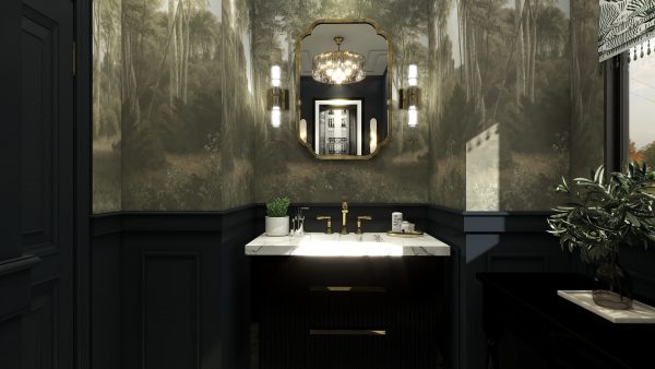 Dahlia's Velvet Reflection Powder Room