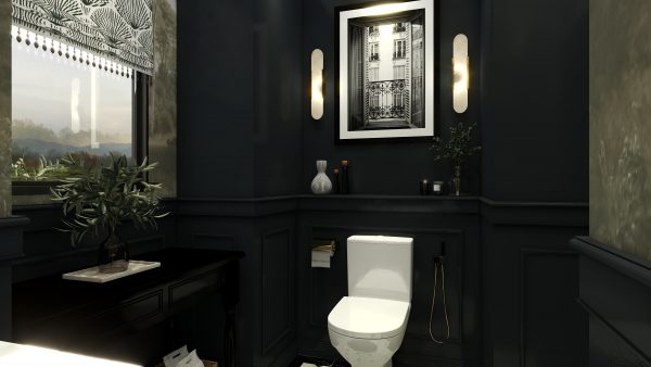 Dahlia's Velvet Reflection Powder Room - Image 3