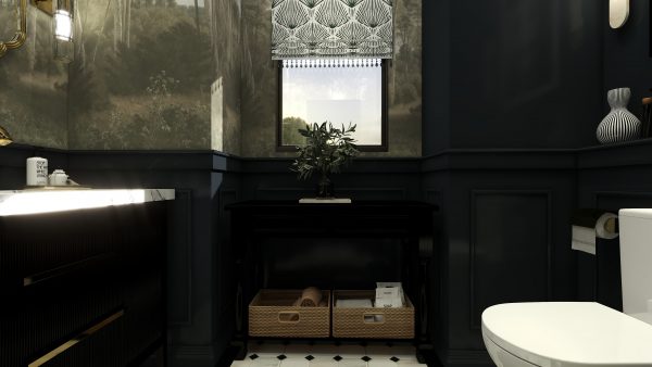 Dahlia's Velvet Reflection Powder Room - Image 10
