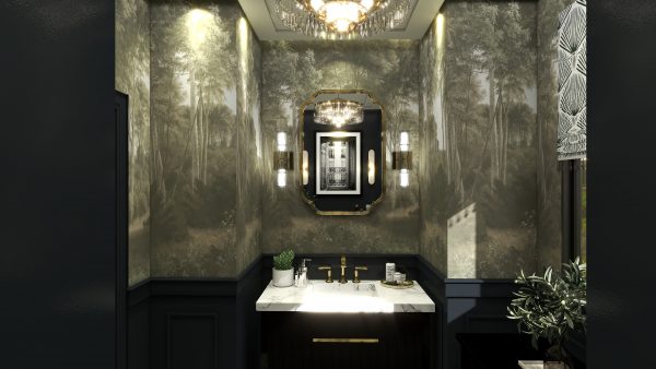 Dahlia's Velvet Reflection Powder Room - Image 8
